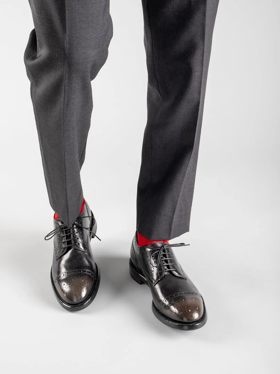 TEMPLE 003 - Black Leather Derby Shoes,Men Derby Shoes
