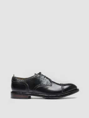 TEMPLE 003 - Black Leather Derby Shoes,Men Derby Shoes