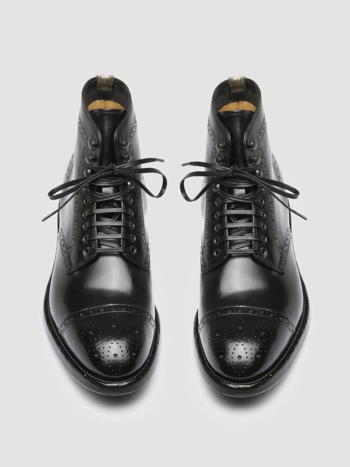 TEMPLE 004 - Black Leather Ankle Boots,Men Boots