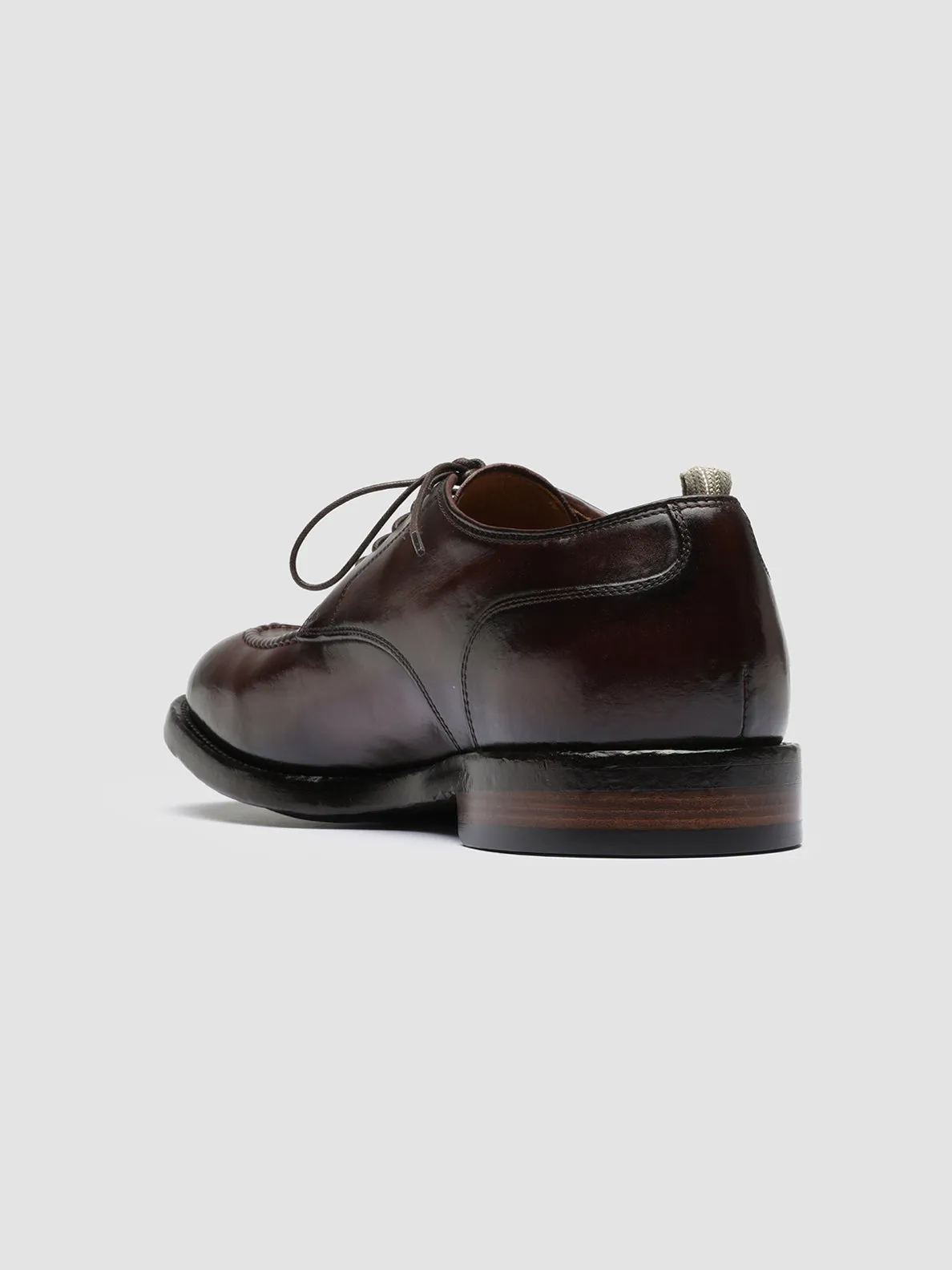 TEMPLE 005 - Burgundy Leather Derby Shoes,Men Derby Shoes
