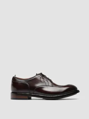 TEMPLE 005 - Burgundy Leather Derby Shoes,Men Derby Shoes