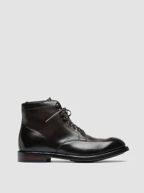TEMPLE 006 - Brown Leather Ankle Boots,Men Boots