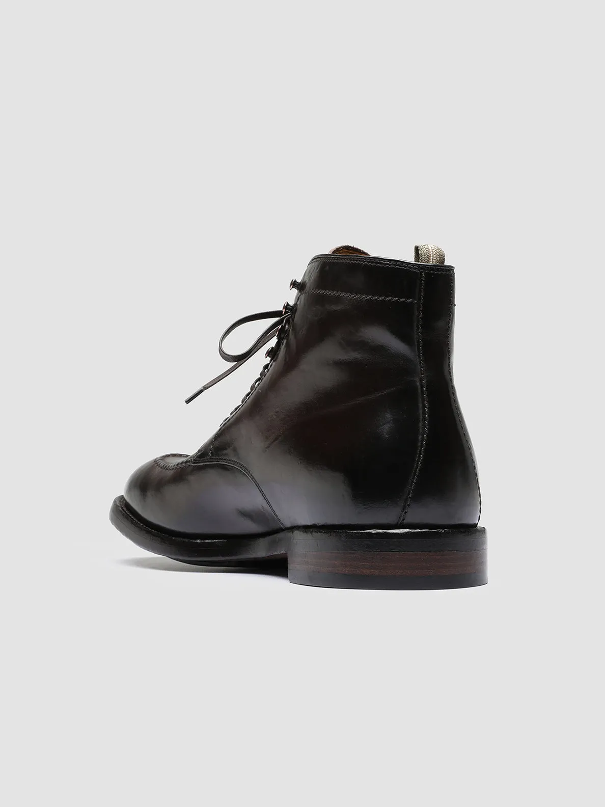 TEMPLE 006 - Brown Leather Ankle Boots,Men Boots