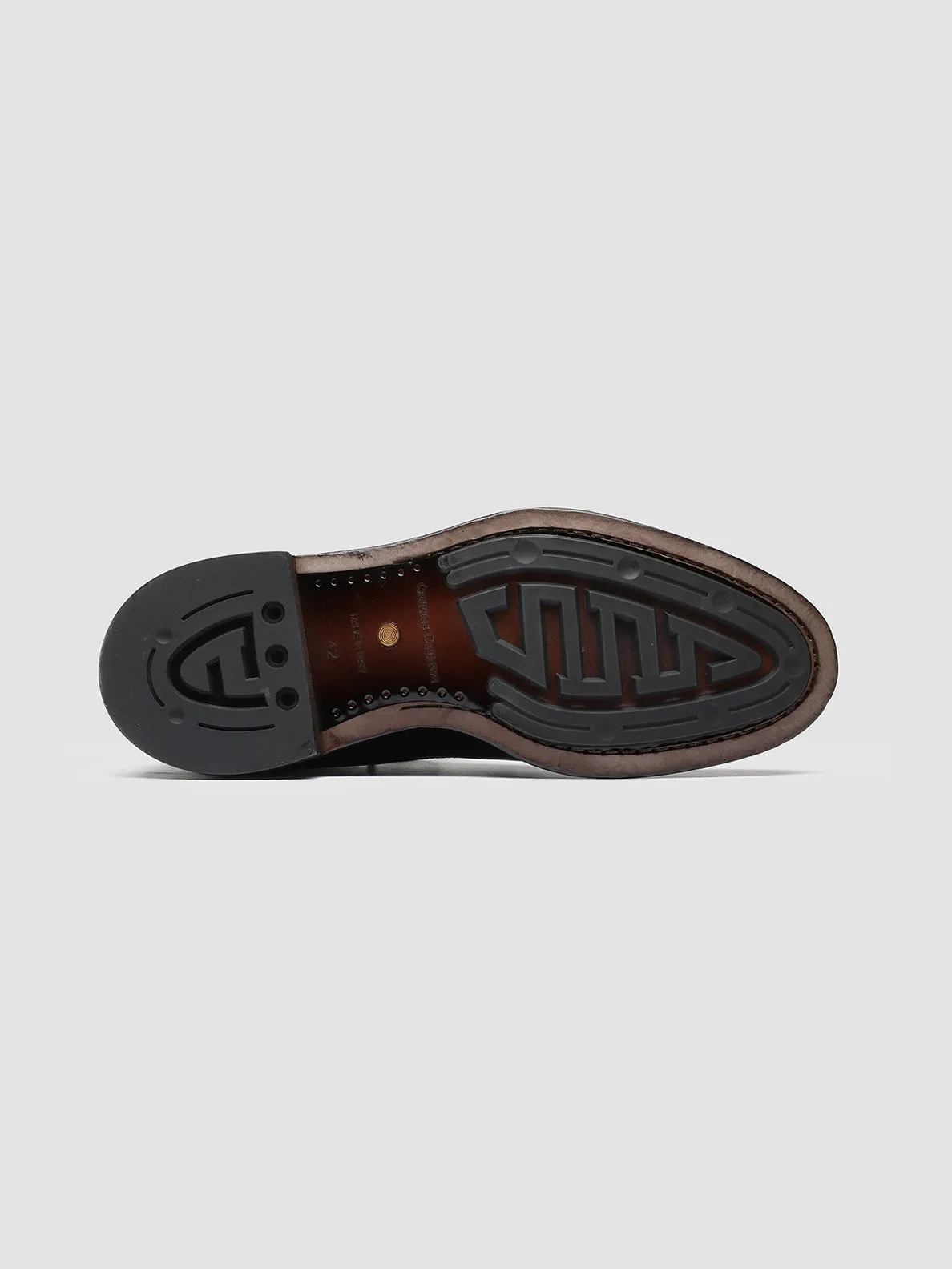 TEMPLE 006 - Brown Leather Ankle Boots,Men Boots