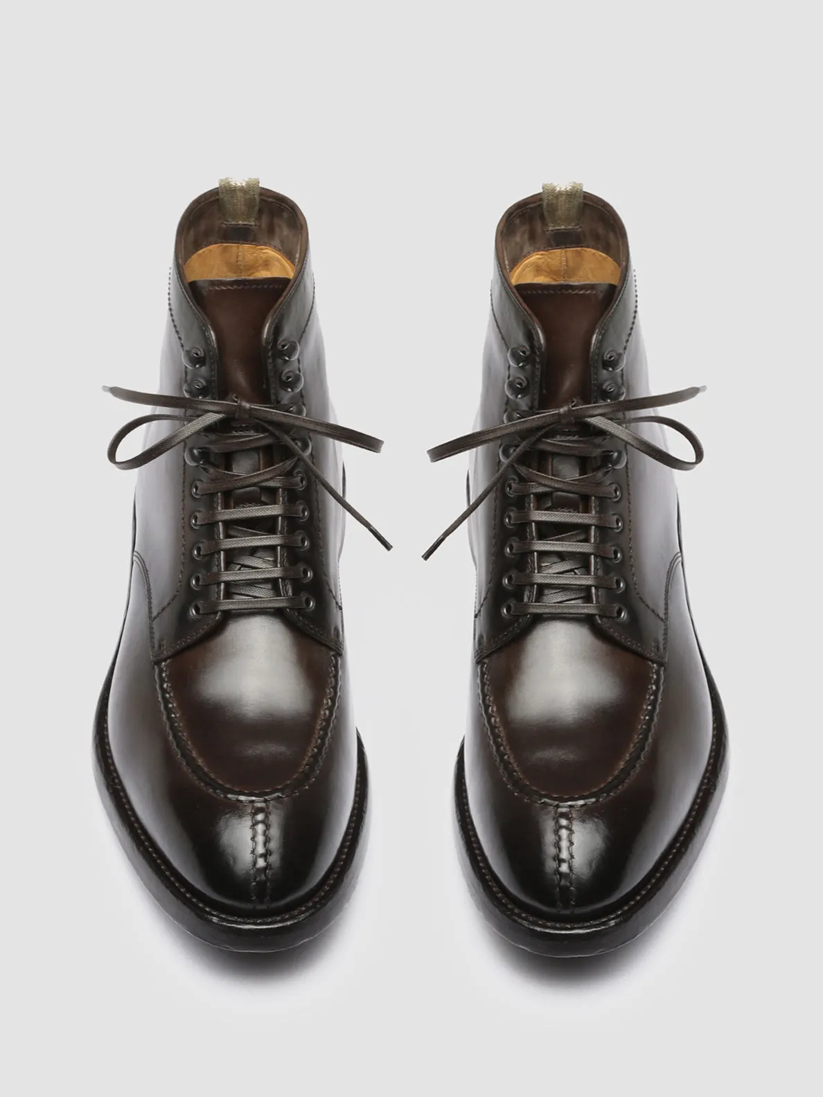 TEMPLE 006 - Brown Leather Ankle Boots,Men Boots