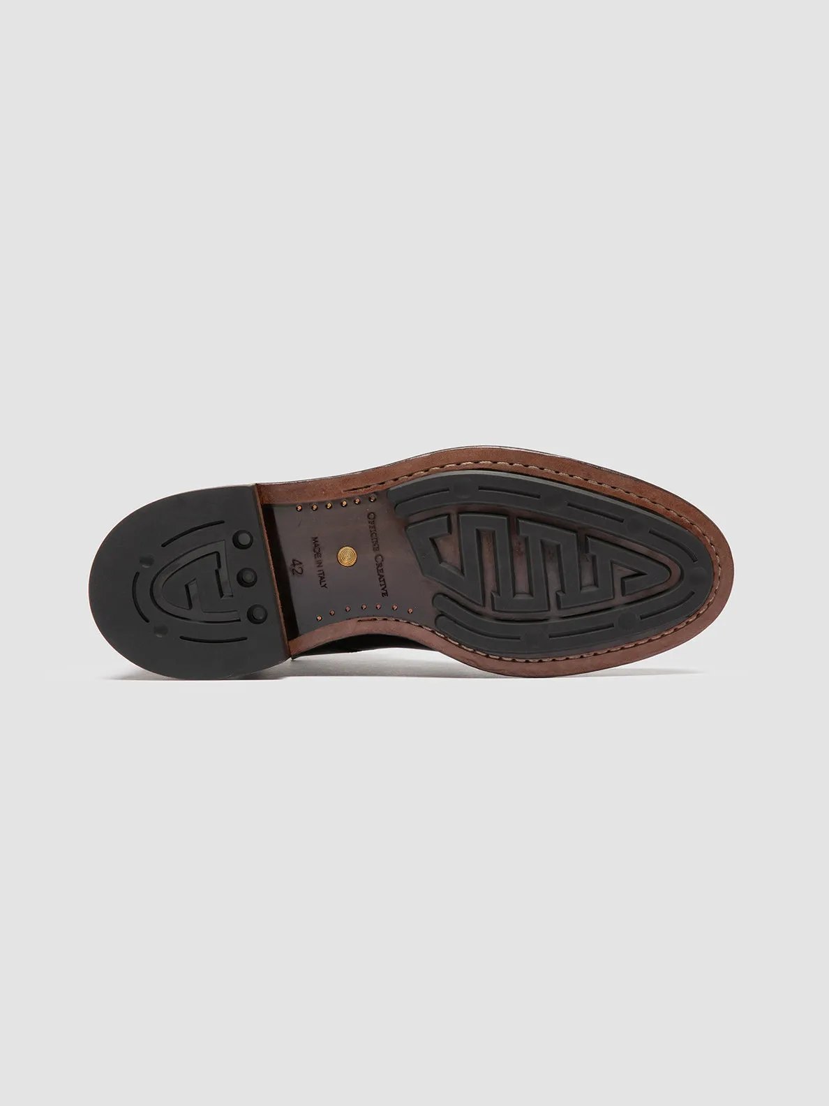 TEMPLE 006 - Brown Leather Lace-up Boots,Men Boots