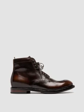 TEMPLE 006 - Brown Leather Lace-up Boots,Men Boots