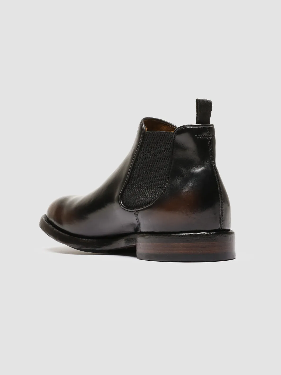 TEMPLE 008 - Brown Leather Chelsea Boots,Men Boots