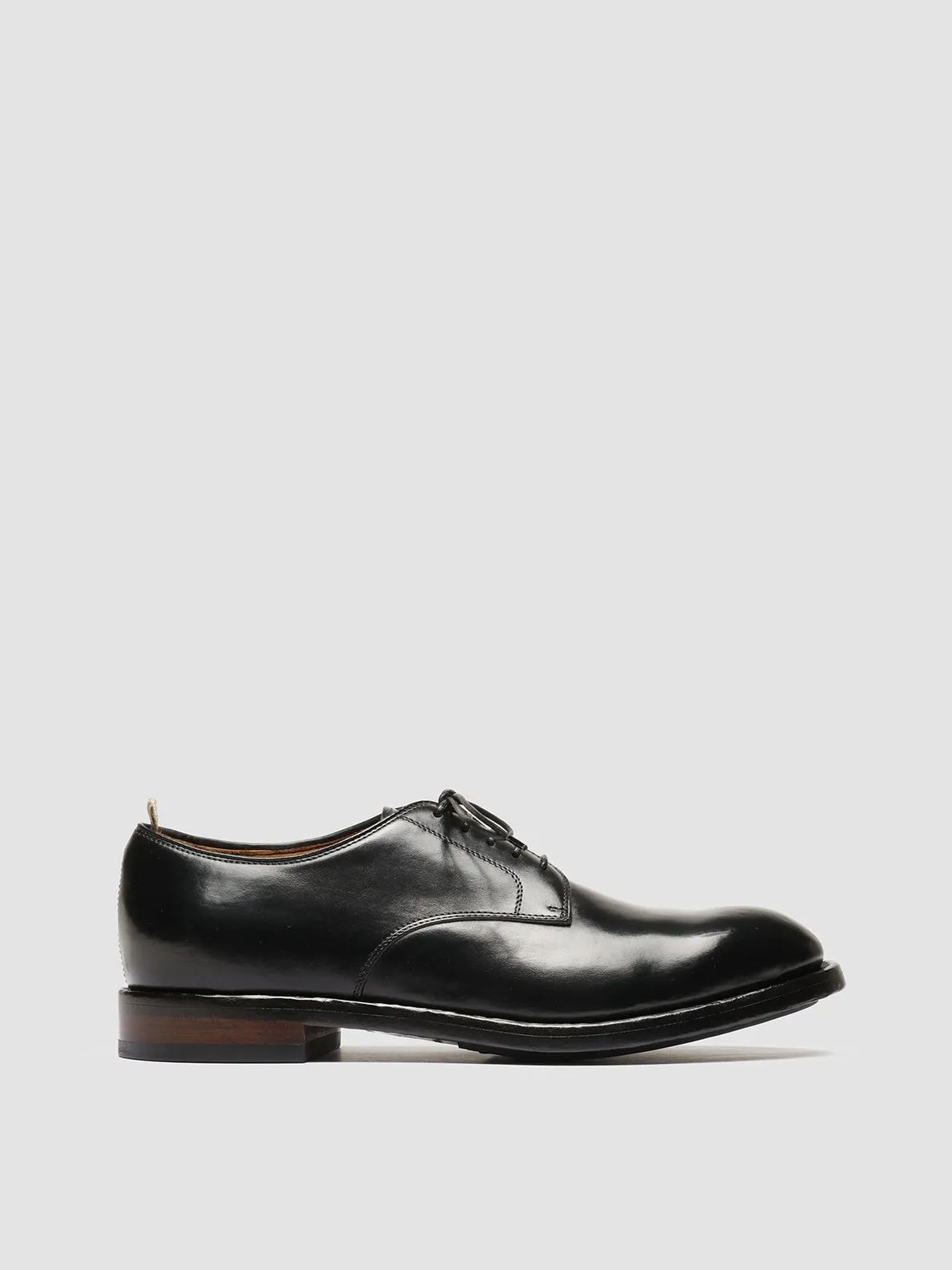 TEMPLE 018 - Black Leather Derby Shoes,Men Derby Shoes