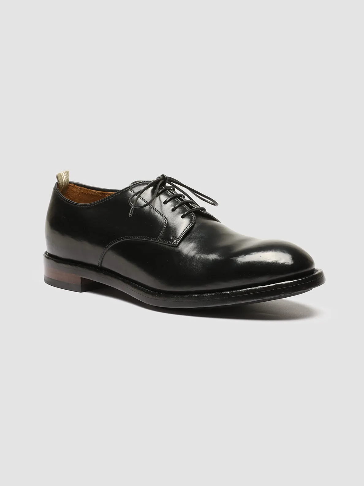 TEMPLE 018 - Black Leather Derby Shoes,Men Derby Shoes