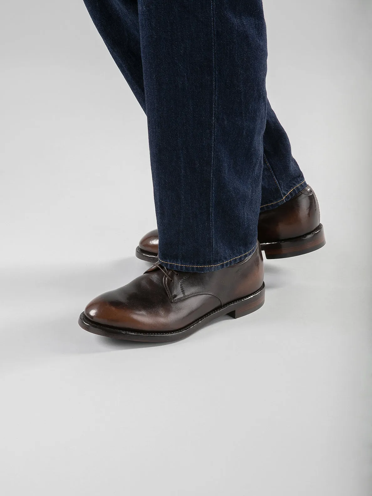 TEMPLE 018 - Black Leather Derby Shoes,Men Derby Shoes