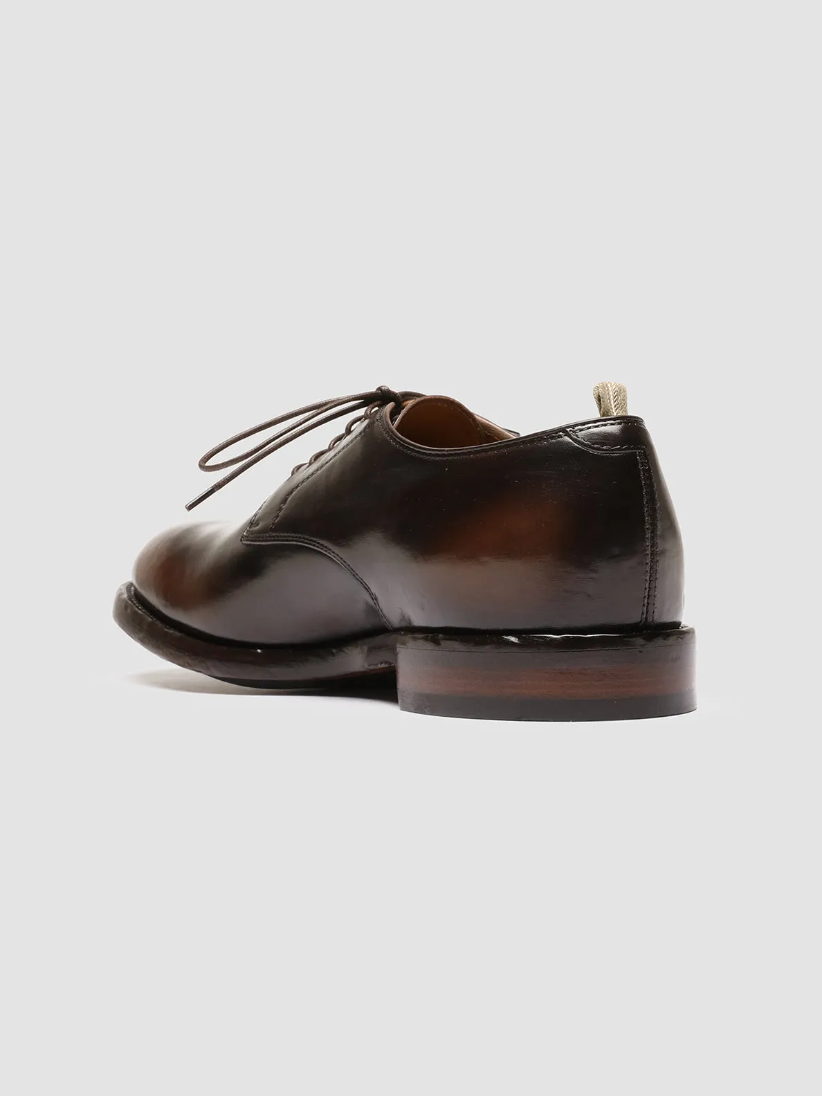 TEMPLE 018 - Brown Leather Derby Shoes,Men Derby Shoes
