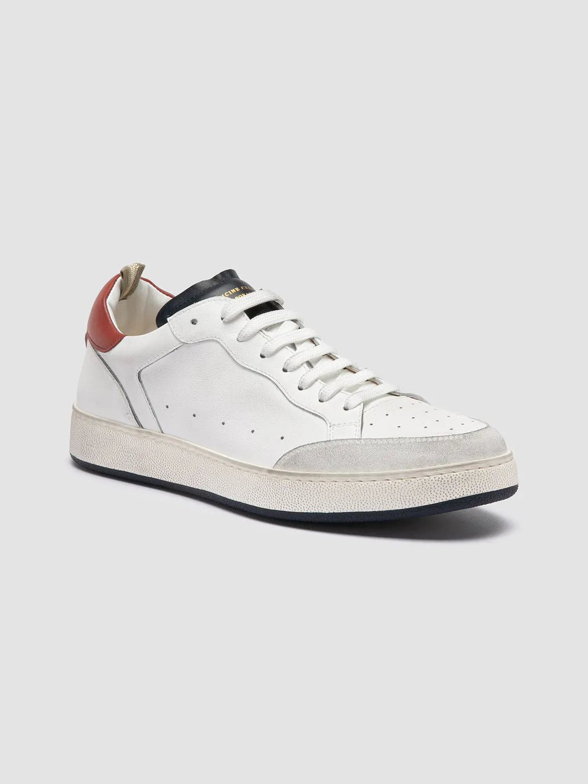 THE ANSWER 001 - White Leather and Suede Sneakers,Men