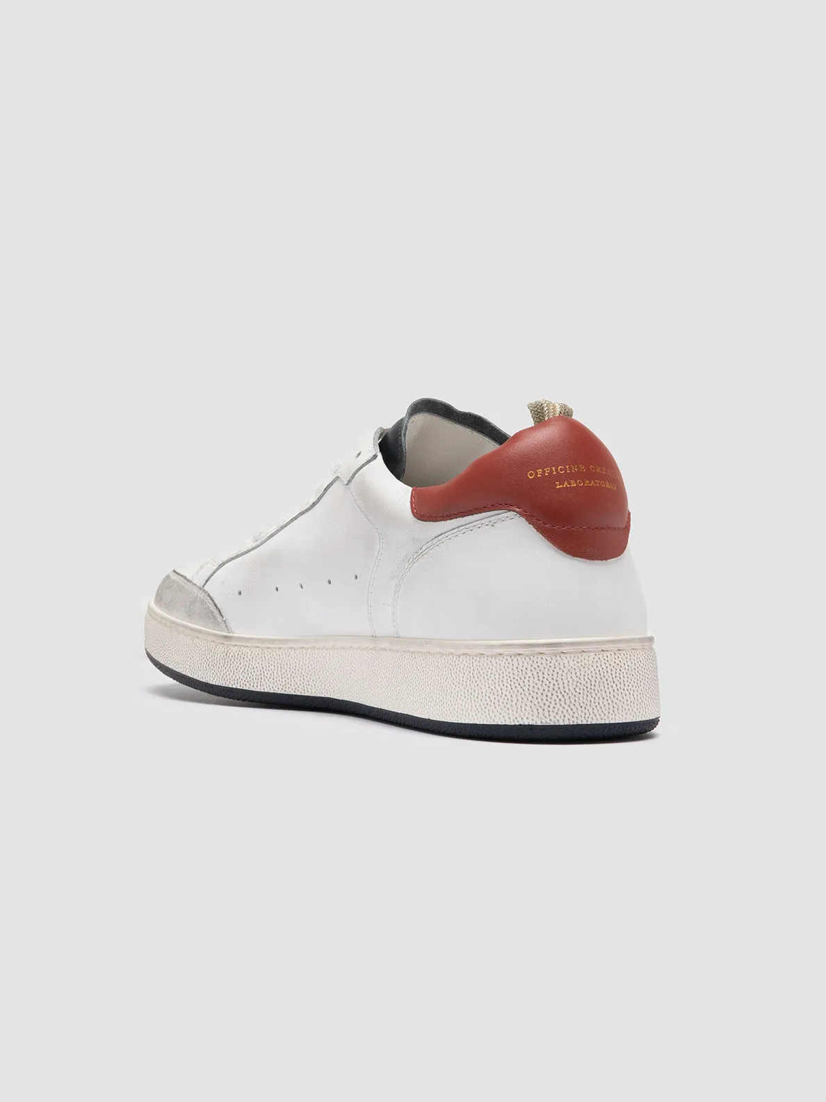 THE ANSWER 001 - White Leather and Suede Sneakers,Men