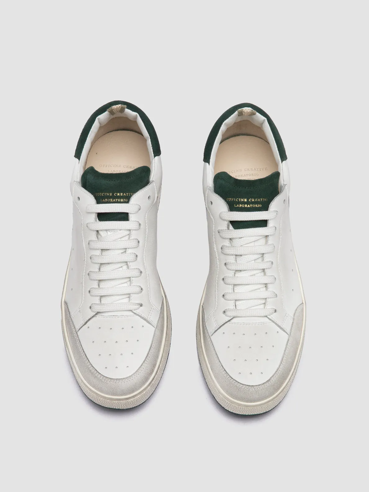 THE ANSWER 001 - White Leather and Suede Sneakers,Men