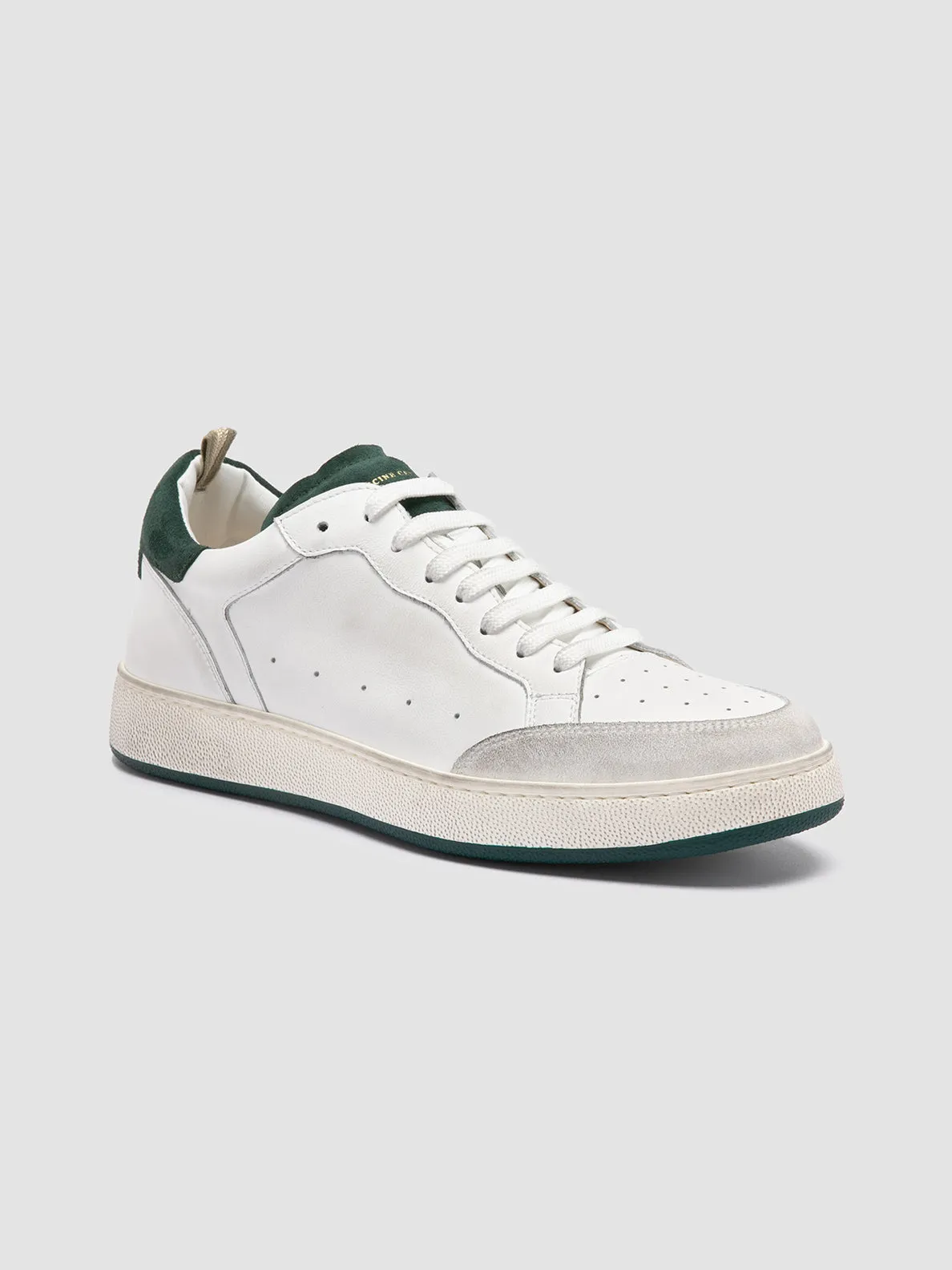THE ANSWER 001 - White Leather and Suede Sneakers,Men