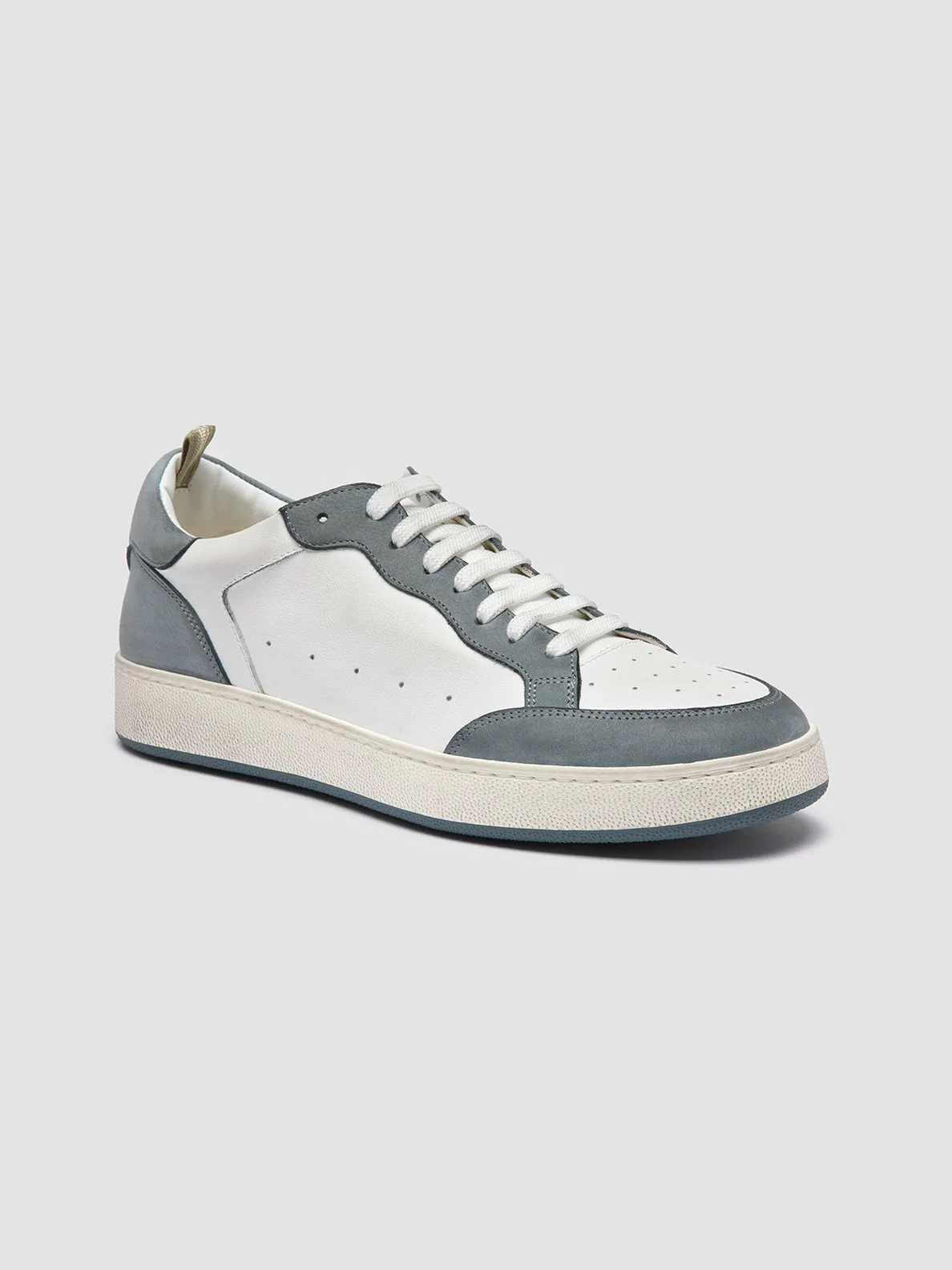 THE ANSWER 001 - White Leather and Suede Sneakers,Men