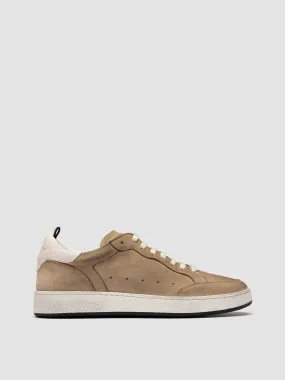 THE ANSWER 002 - Beige Leather and Suede Sneakers,Men