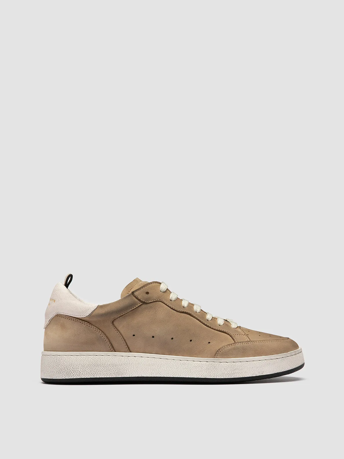 THE ANSWER 002 - Beige Leather and Suede Sneakers,Men