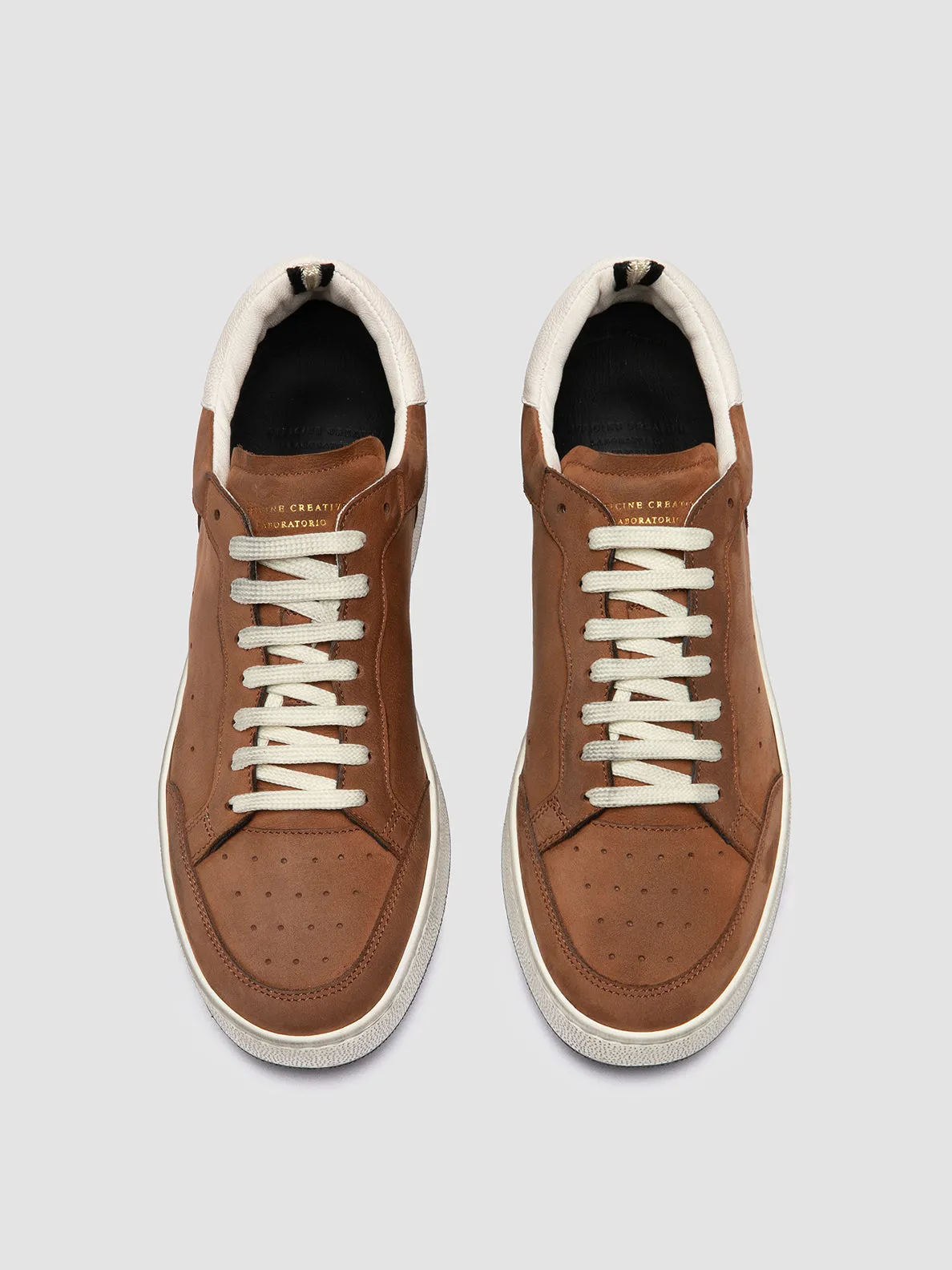 THE ANSWER 002 - Brown Leather and Suede Sneakers,Men