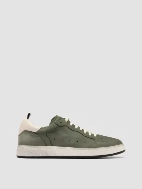 THE ANSWER 002 - Green Leather and Suede Sneakers,Men