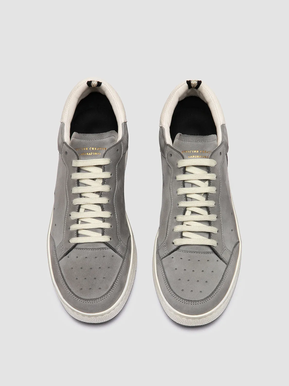 THE ANSWER 002 - Grey Leather and Suede Sneakers,Men