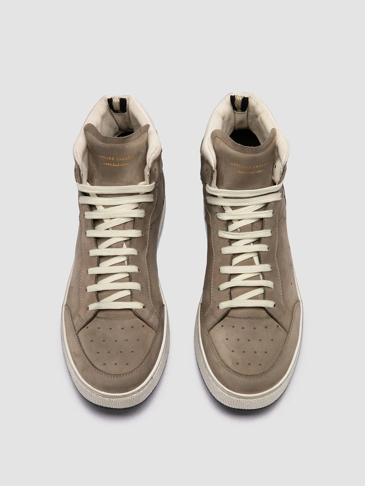 THE ANSWER 004 - Taupe Leather and Suede Sneakers,Men