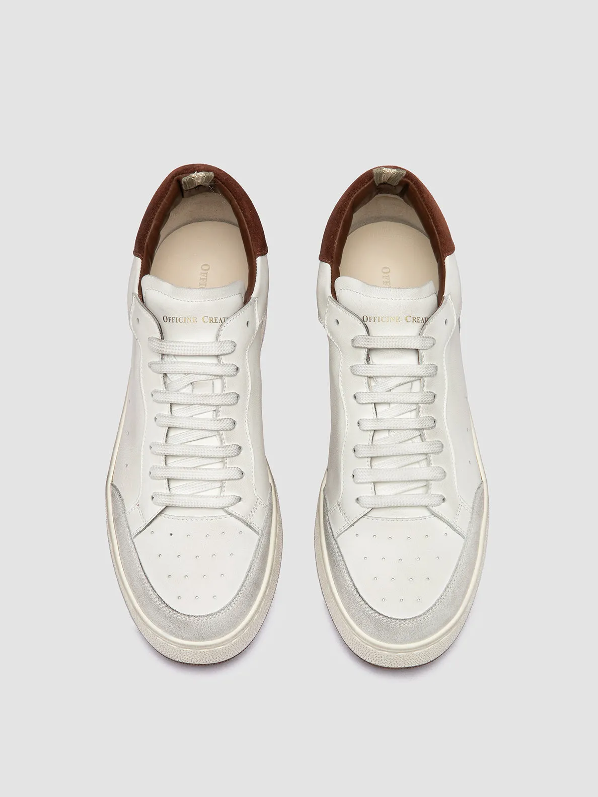 THE ANSWER 007 - White Leather and Suede Sneakers,Men