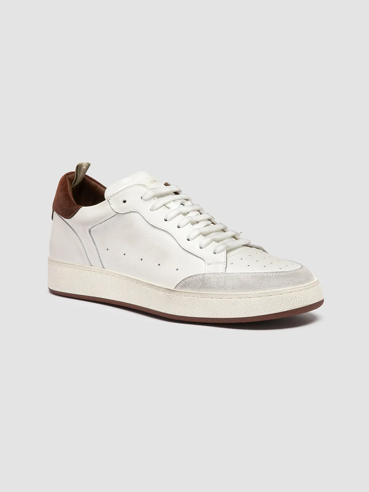 THE ANSWER 007 - White Leather and Suede Sneakers,Men
