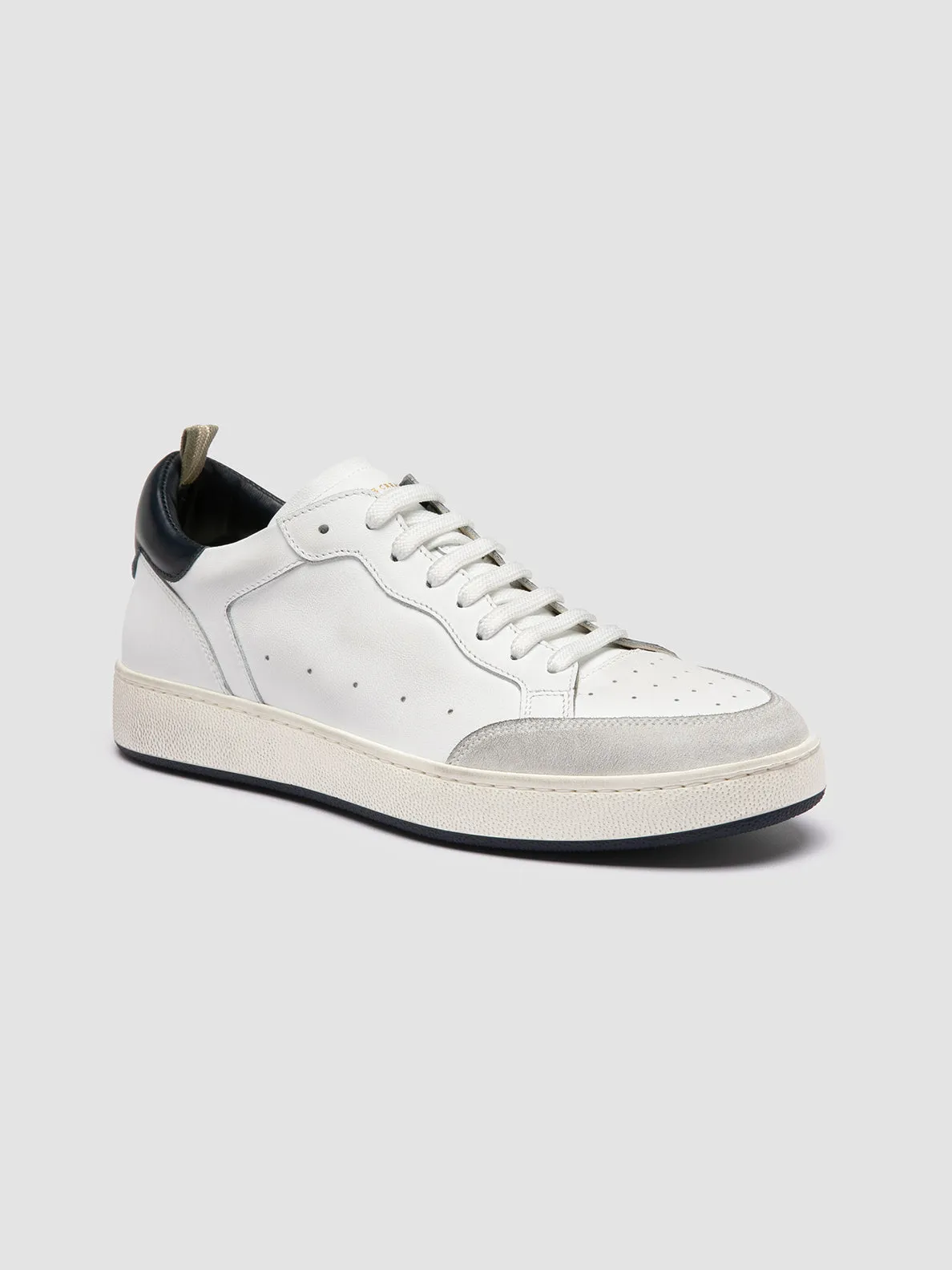 THE ANSWER 007 - White Leather and Suede Sneakers,Men