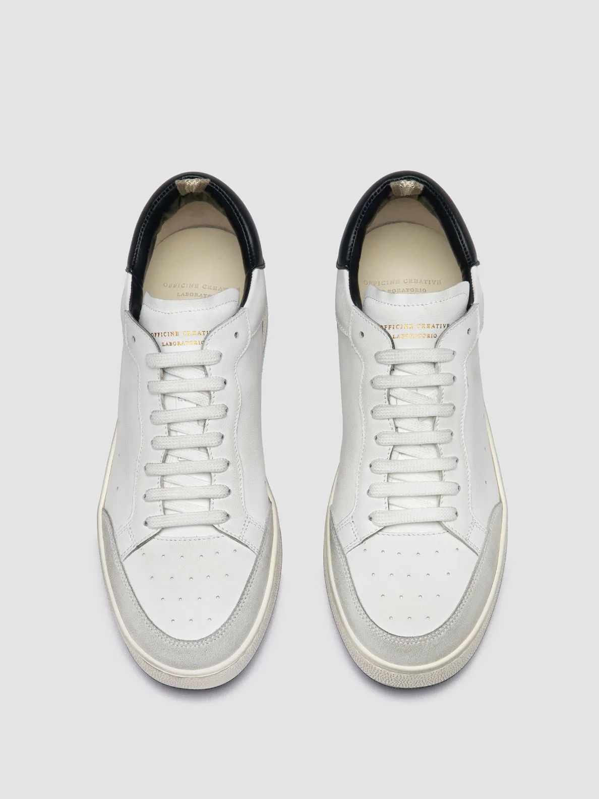 THE ANSWER 007 - White Leather and Suede Sneakers,Men