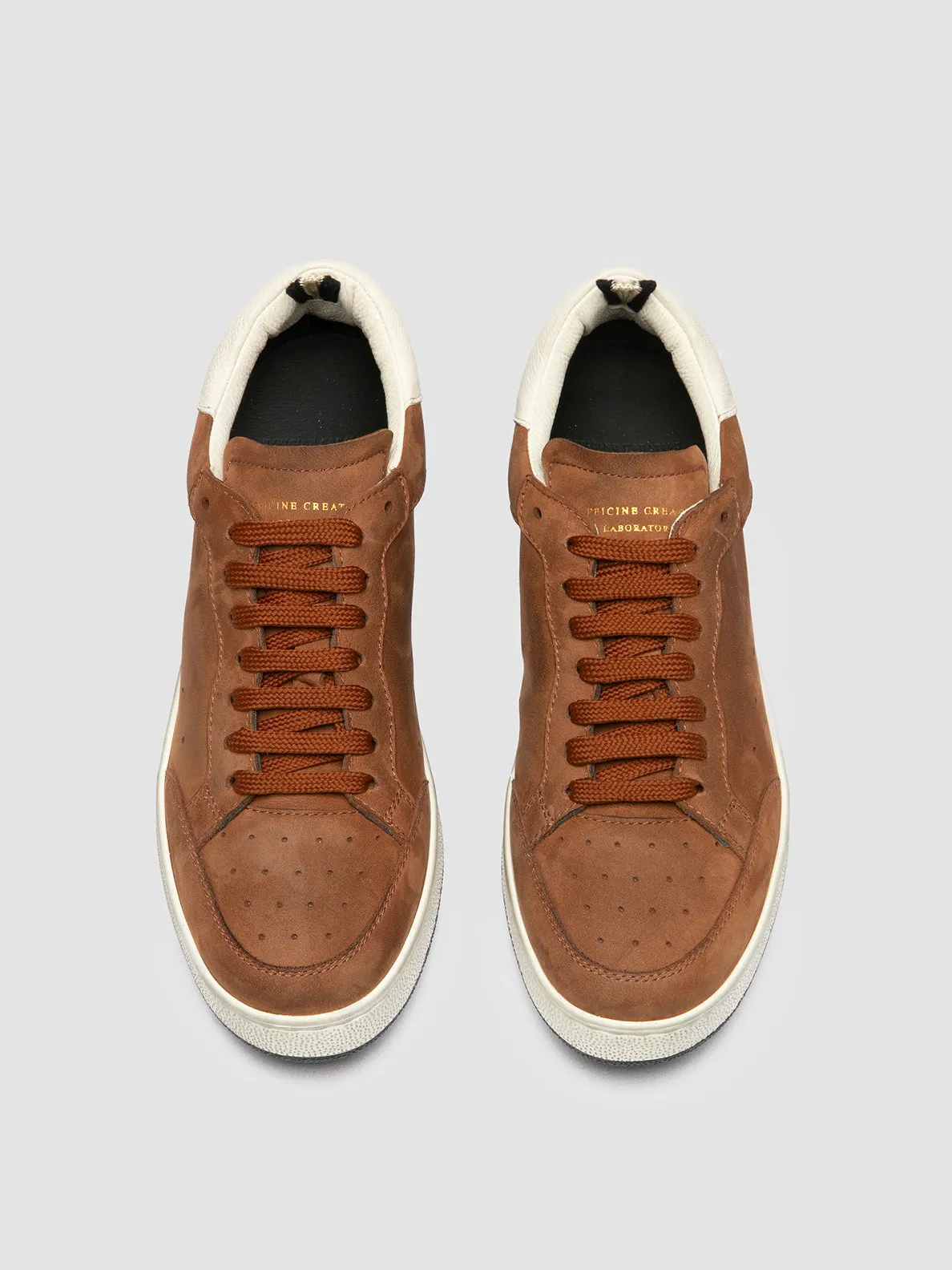 THE ANSWER 102 - Brown Nubuck Low Top Sneakers,Women