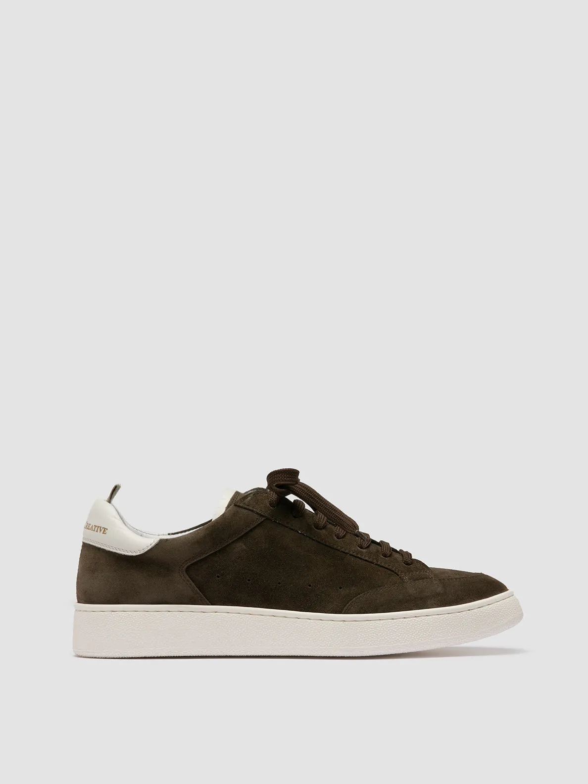 THE DIME 001 - Green Suede Low Top Sneakers,Men