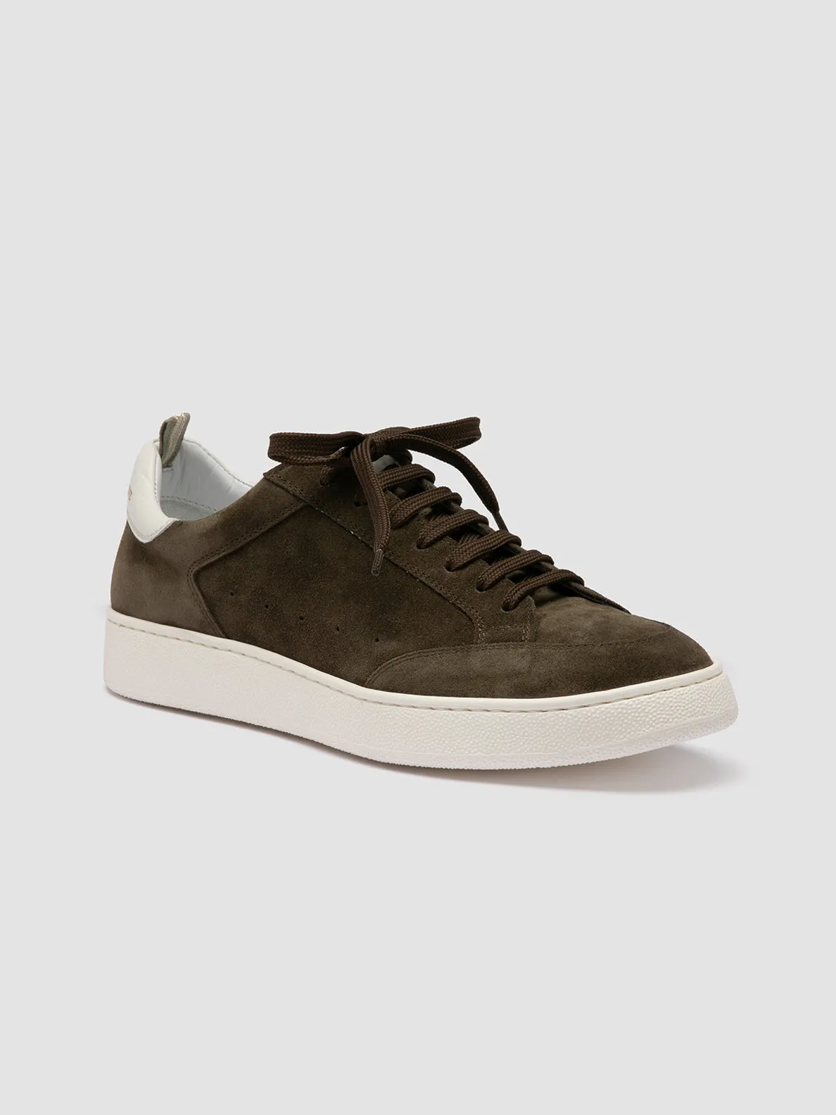 THE DIME 001 - Green Suede Low Top Sneakers,Men