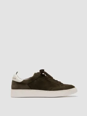 THE DIME 001 - Green Suede Low Top Sneakers,Men