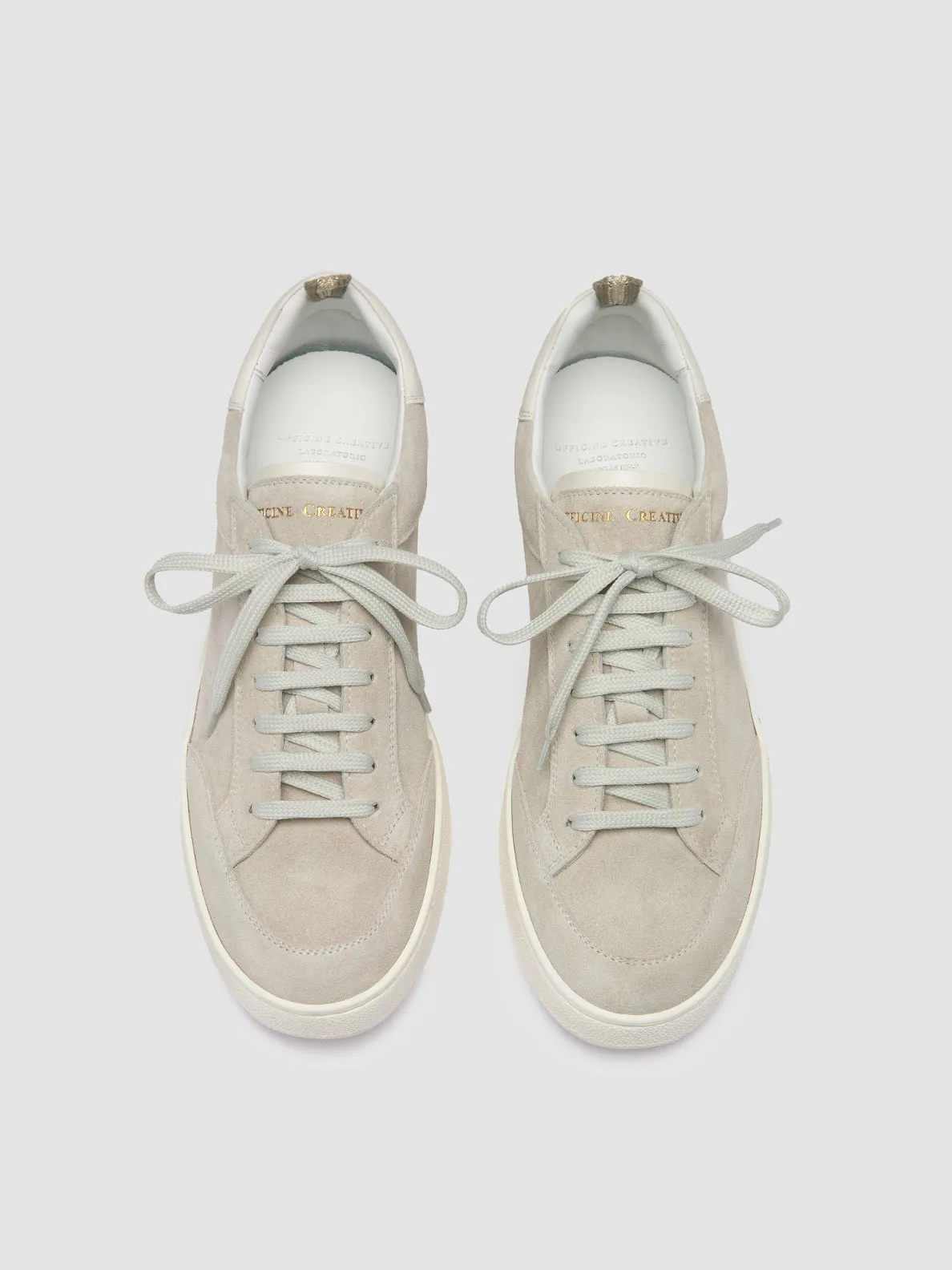 THE DIME 001 - Off White Suede Sneakers,Men