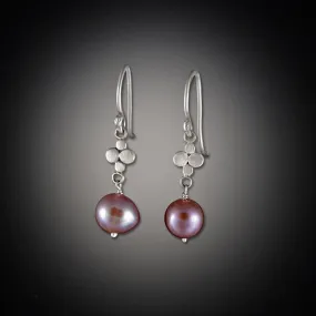 Tiny Multi Disk Earrings with Pearl Drops,Jewelry Delicate & Elegant