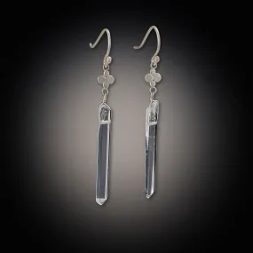 Tiny Multi Disk Earrings with Quartz Drops,Jewelry Delicate & Elegant