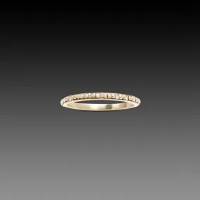 Tiny Raised Dot Band with Sprinkle Diamonds (White Gold),Men Rings