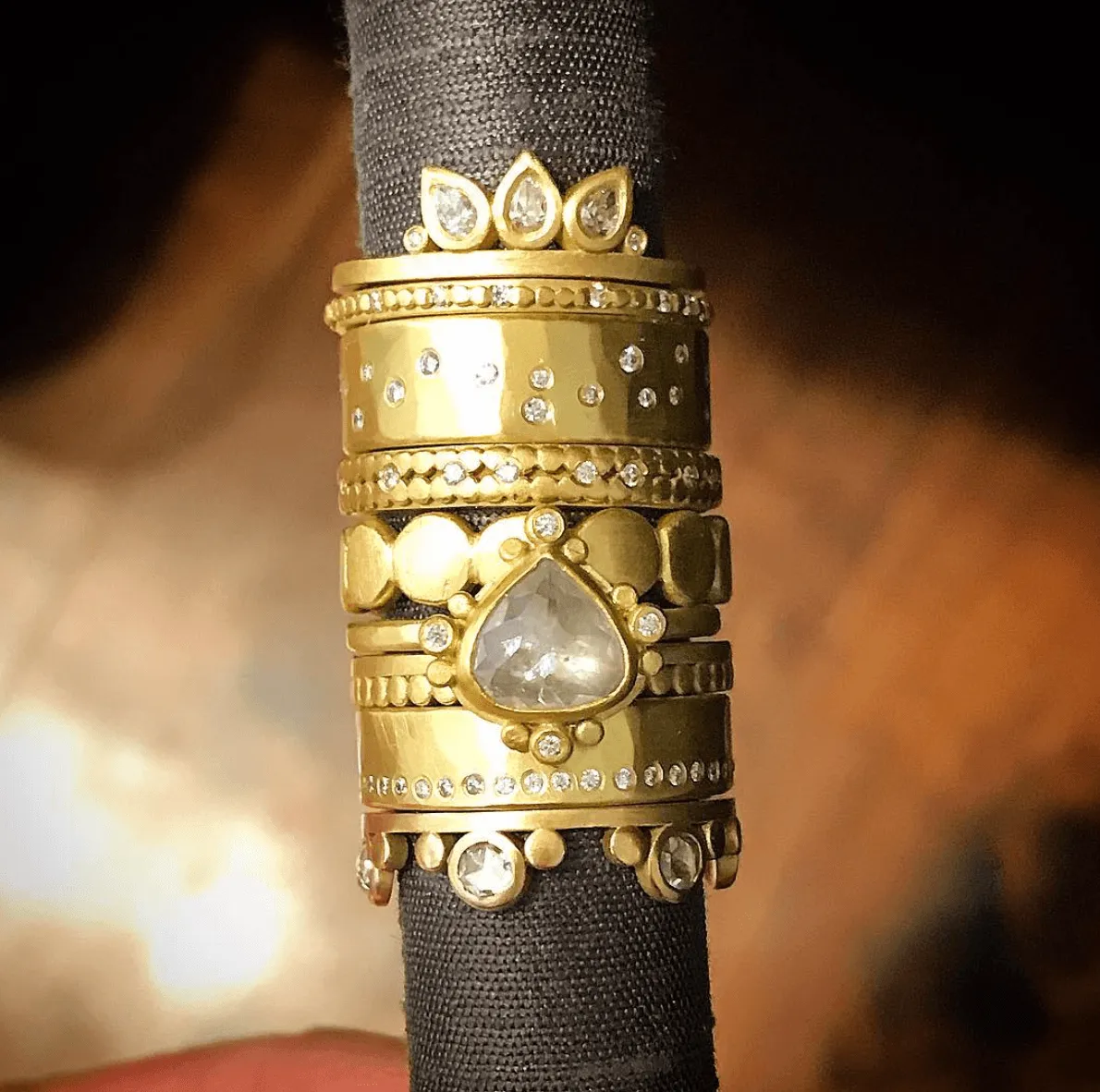Tiny Raised Dot Band with Sprinkle Diamonds,Men Rings