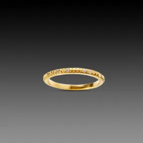 Tiny Raised Dot Band with Sprinkle Diamonds,Men Rings