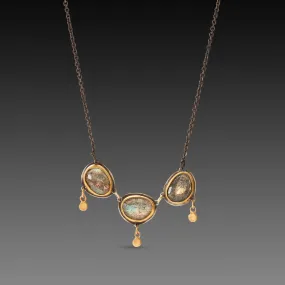 Triple Labradorite Necklace,Jewelry Delicate & Elegant