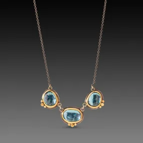 Triple Topaz Necklace,Jewelry Delicate & Elegant