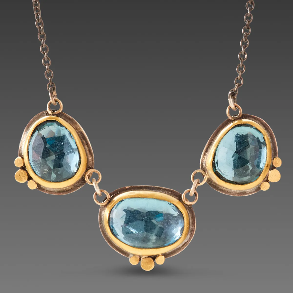 Triple Topaz Necklace,Jewelry Delicate & Elegant