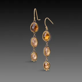 Triple Zircon Drop Earrings,Jewelry Delicate & Elegant