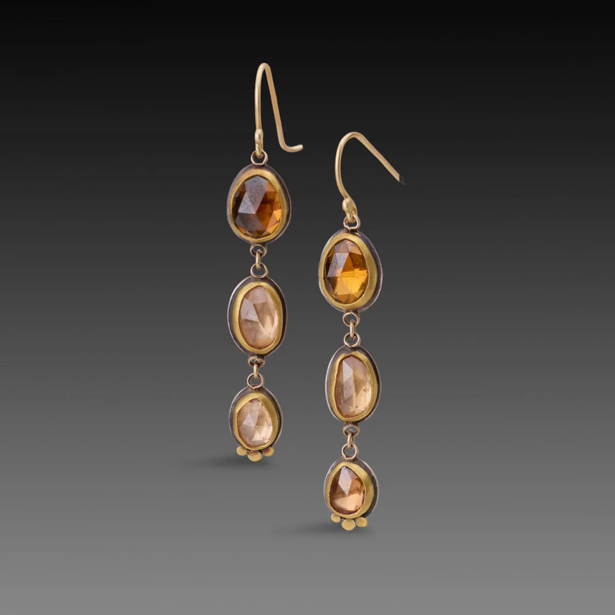 Triple Zircon Drop Earrings,Jewelry Delicate & Elegant