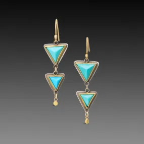 Turquoise Pyramid Earrings,Jewelry Delicate & Elegant