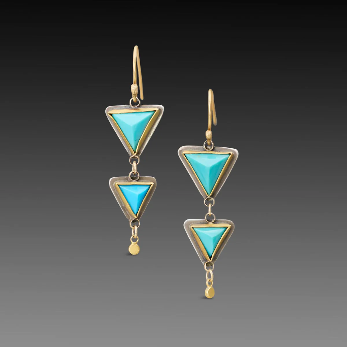 Turquoise Pyramid Earrings,Jewelry Delicate & Elegant