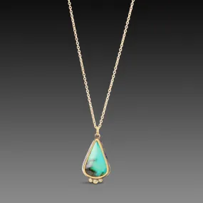 Turquoise Teardrop Necklace with Diamonds,Jewelry Delicate & Elegant
