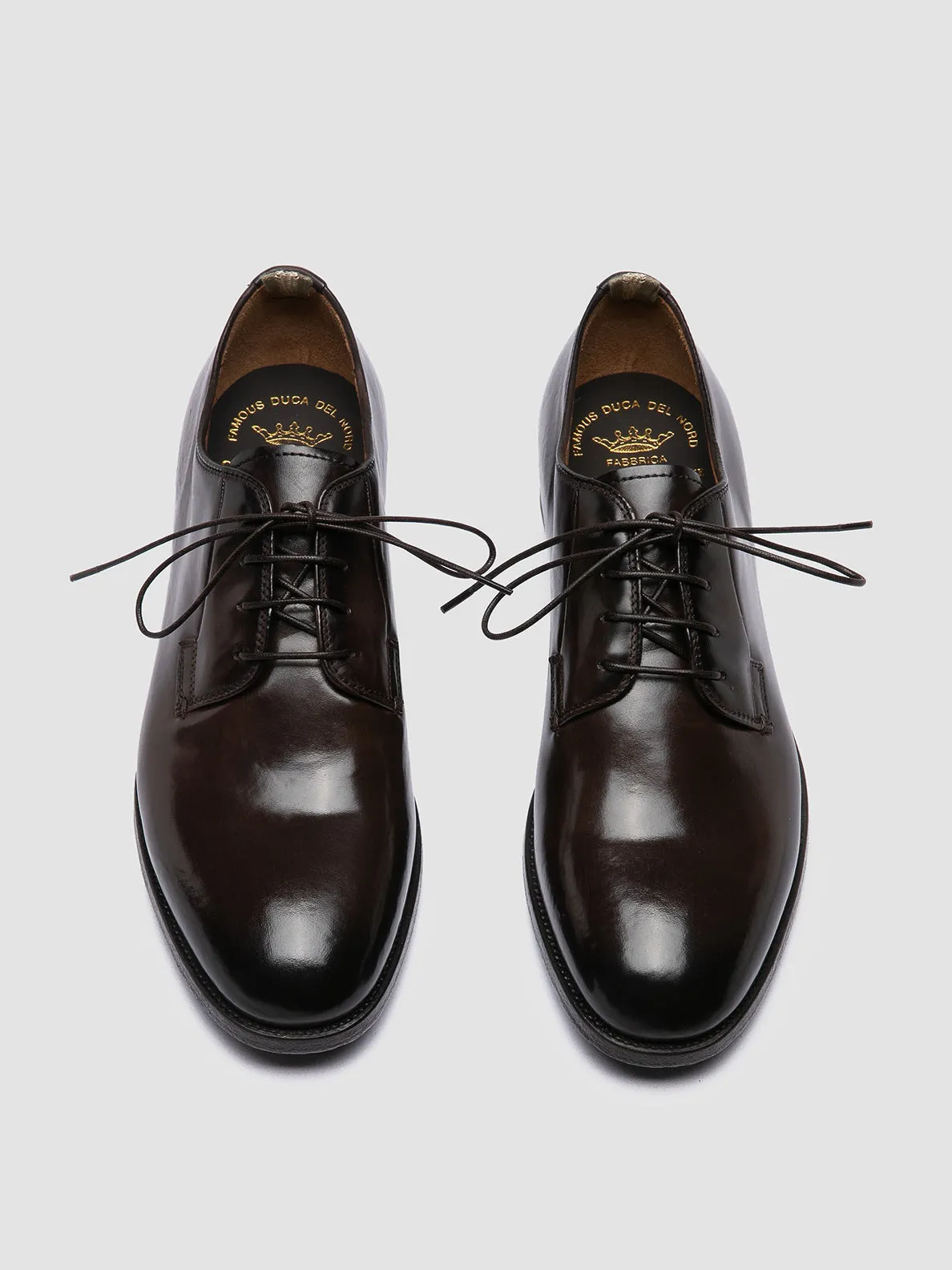 VANDERBILT CAOU 013 - Dark Brown Leather Derby Shoes,Men Derby Shoes